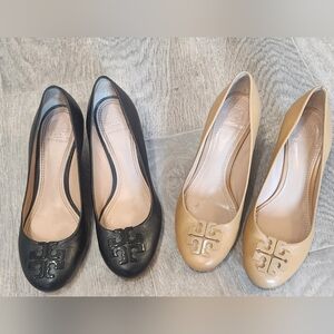 2 pairs of Tory Burch wedges!